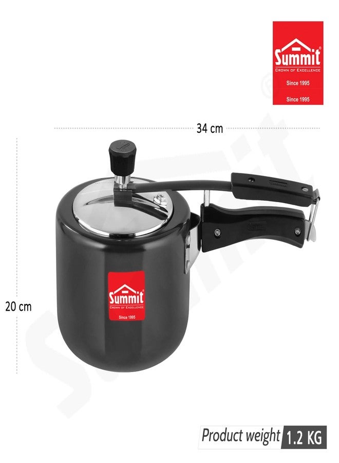 سوميت طنجرة ضغط ساميت ذات غطاء داخلي سعة 3 لترات، قاعدة كونتورا تعمل بالحث، مصنوعة من الألومنيوم المؤكسد الصلب - Image 3